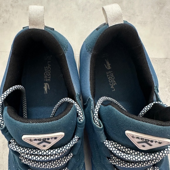 Men's Lacoste Sport Teal blue suede & nylon sneaker Style L.Ight 417 1 USA 10 - Picture 4 of 8